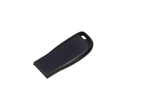 USB 2.0- флешка на 16 Гб компактная с мини чипом и овальным отверстием, антрацит