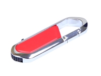 USB 2.0- флешка на 16 Гб в виде карабина, красный/серебристый