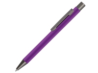 Ручка металлическая шариковая «Straight Gum» soft-touch с зеркальной гравировкой, фиолетовый, металл с покрытием soft-touch