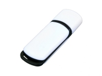 USB 2.0- флешка на 32 Гб с цветными вставками, белый/черный
