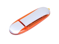 USB 2.0- флешка промо на 32 Гб овальной формы, оранжевый