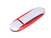 USB 2.0- флешка промо на 32 Гб овальной формы, красный