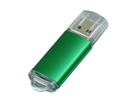 USB 2.0- флешка на 32 Гб с прозрачным колпачком, зеленый