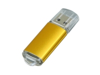 USB 2.0- флешка на 32 Гб с прозрачным колпачком, золотистый