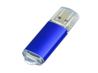 USB 2.0- флешка на 64 Гб с прозрачным колпачком, синий