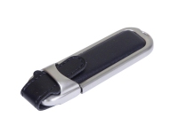 USB 2.0- флешка на 64 Гб с массивным классическим корпусом, черный/серебристый