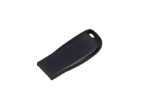 USB 2.0- флешка на 64 Гб компактная с мини чипом и овальным отверстием, антрацит