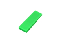 USB 2.0- флешка промо на 64 Гб в виде скрепки, зеленый