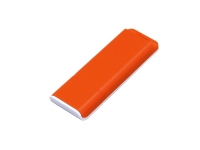 USB 2.0- флешка на 16 Гб с оригинальным двухцветным корпусом, оранжевый/белый