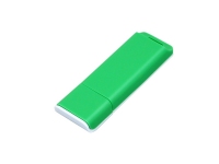 USB 2.0- флешка на 32 Гб с оригинальным двухцветным корпусом, зеленый/белый