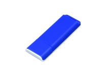USB 2.0- флешка на 64 Гб с оригинальным двухцветным корпусом, синий/белый
