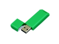 USB 2.0- флешка на 64 Гб с оригинальным двухцветным корпусом, зеленый/белый