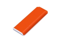 USB 2.0- флешка на 64 Гб с оригинальным двухцветным корпусом, оранжевый/белый