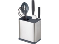 Органайзер для кухонной утвари и ножей «Surface», черный, серебристый, АБС пластик, нержавеющая сталь, термопластичная резина