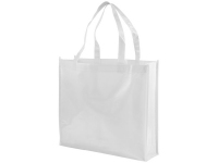 Ламинированная сумка для покупок, белый, ламинированный нетканый полипропилен