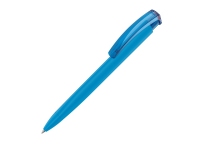 Ручка пластиковая шариковая трехгранная «Trinity K transparent Gum» soft-touch, голубой, пластик с покрытием soft-touch