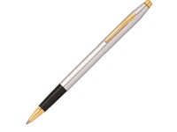 Ручка-роллер «Classic Century», Cross, корпус - латунь с полированным хромом. Детали дизайна - позолота
