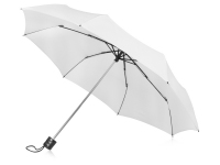 Зонт складной «Columbus», белый, купол- полиэстер, каркас-сталь, спицы- сталь, ручка- пластик