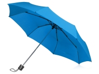 Зонт складной «Columbus», голубой, купол- полиэстер, каркас-сталь, спицы- сталь, ручка- пластик