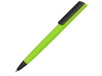 Ручка пластиковая soft-touch шариковая «Taper», зеленое яблоко/черный, пластик с покрытием soft-touch
