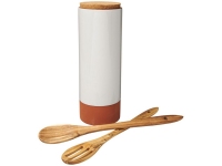 Емкость для пасты «Terracotta», белый/оранжевый, деревянный, терракота/пробка/акация