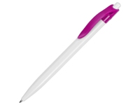 Ручка пластиковая шариковая «Какаду», белый/фуксия, пластик