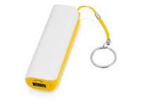 Портативное зарядное устройство «Basis», 2000 mAh, белый/желтый, пластик