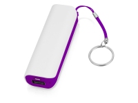 Портативное зарядное устройство «Basis», 2000 mAh, белый/фиолетовый, пластик