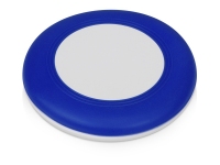Беспроводное зарядное устройство «Disc» со встроенным кабелем 2 в 1, синий, пластик