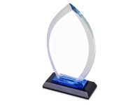 Награда «Flame», прозрачный, синий, стекло