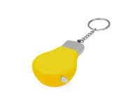 Брелок-рулетка для ключей «Лампочка», 1м, желтый/серебристый, пластик/металл