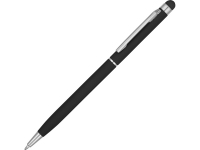Ручка-стилус металлическая шариковая «Jucy Soft» soft-touch, черный, металл