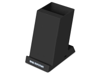 Настольное беспроводное зарядное устройство «Glow Box», черный, пластик с покрытием soft-touch