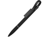 Ручка металлическая шариковая «Connect» с кабелем USB 2 в 1, черный, алюминий/пластик