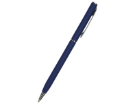 Ручка металлическая шариковая «Palermo», темно-синий/серебристый, металл с покрытием silk touch