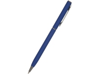 Ручка металлическая шариковая «Palermo», синий/серебристый, металл с покрытием silk touch