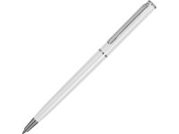 Ручка пластиковая шариковая «Наварра», белый матовый/серебристый, пластик/металл