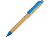 Ручка картонная шариковая «Эко 2.0», бежевый/голубой, картон/пластик
