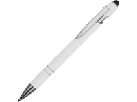 Ручка-стилус металлическая шариковая «Sway» soft-touch, белый/серебристый, металл c покрытием soft-touch