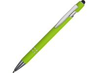 Ручка-стилус металлическая шариковая «Sway» soft-touch, зеленое яблоко/серебристый, металл c покрытием soft-touch