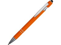 Ручка-стилус металлическая шариковая «Sway» soft-touch, оранжевый/серебристый, металл c покрытием soft-touch