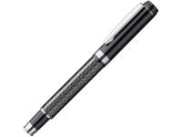 Ручка-роллер металлическая «Carbon R», черный, карбоновое волокно, металлическая фурнитура с хромированой отделкой