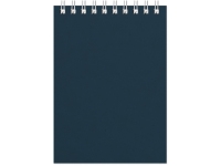 Бизнес - блокнот А6 «Office», синий, дизайнерский картон