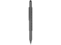 Ручка-стилус металлическая шариковая «Tool» с уровнем и отверткой, серый, металл