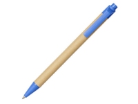 Ручка шариковая «Berk», натуральный/синий, переработанный картон/кукурузный пластик