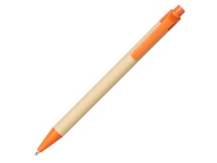 Ручка шариковая «Berk», натуральный/оранжевый, переработанный картон/кукурузный пластик