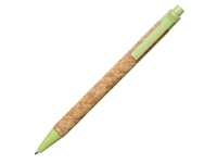 Ручка шариковая «Midar», бежевый/зеленое яблоко, пробка/пластик/пшеничная солома