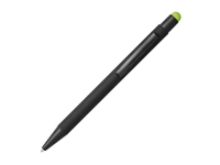 Ручка-стилус металлическая шариковая «Dax» soft-touch, черный/лайм, металл с резиновым покрытием