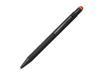 Ручка-стилус металлическая шариковая «Dax» soft-touch, черный, металл с резиновым покрытием