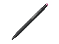 Ручка-стилус металлическая шариковая «Dax» soft-touch, черный/розовый, металл с резиновым покрытием